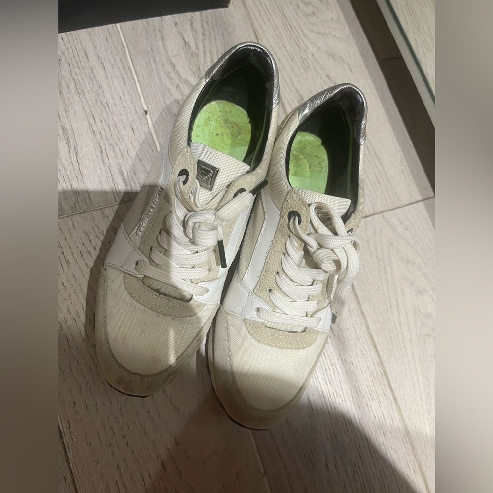 Chic Beige and White Sneakers